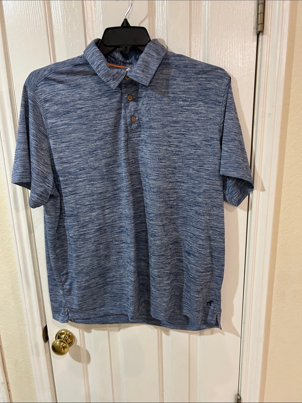 Caribbean Joe Heathered Blue Short-Sleeve Polo